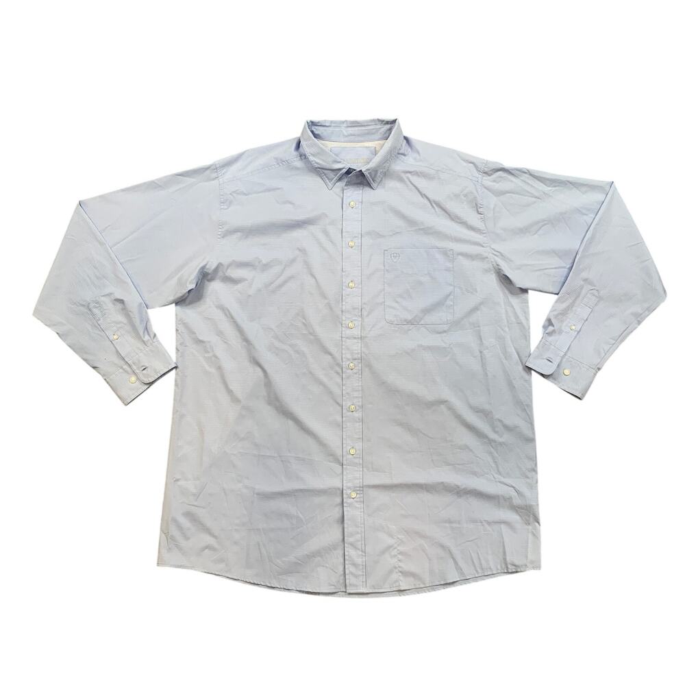 Ariat Shirt Mens XXLT Tall Cornflower Blue AriatTek Airflow Long Sleeve Dress